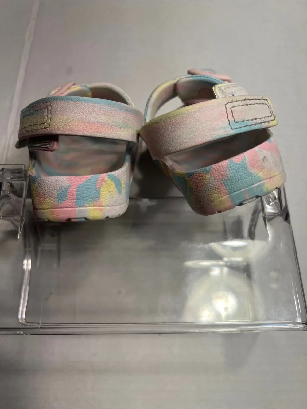 Cat & Jack Pastel Tie-Dye Buckle Sandals - Pink & Blue